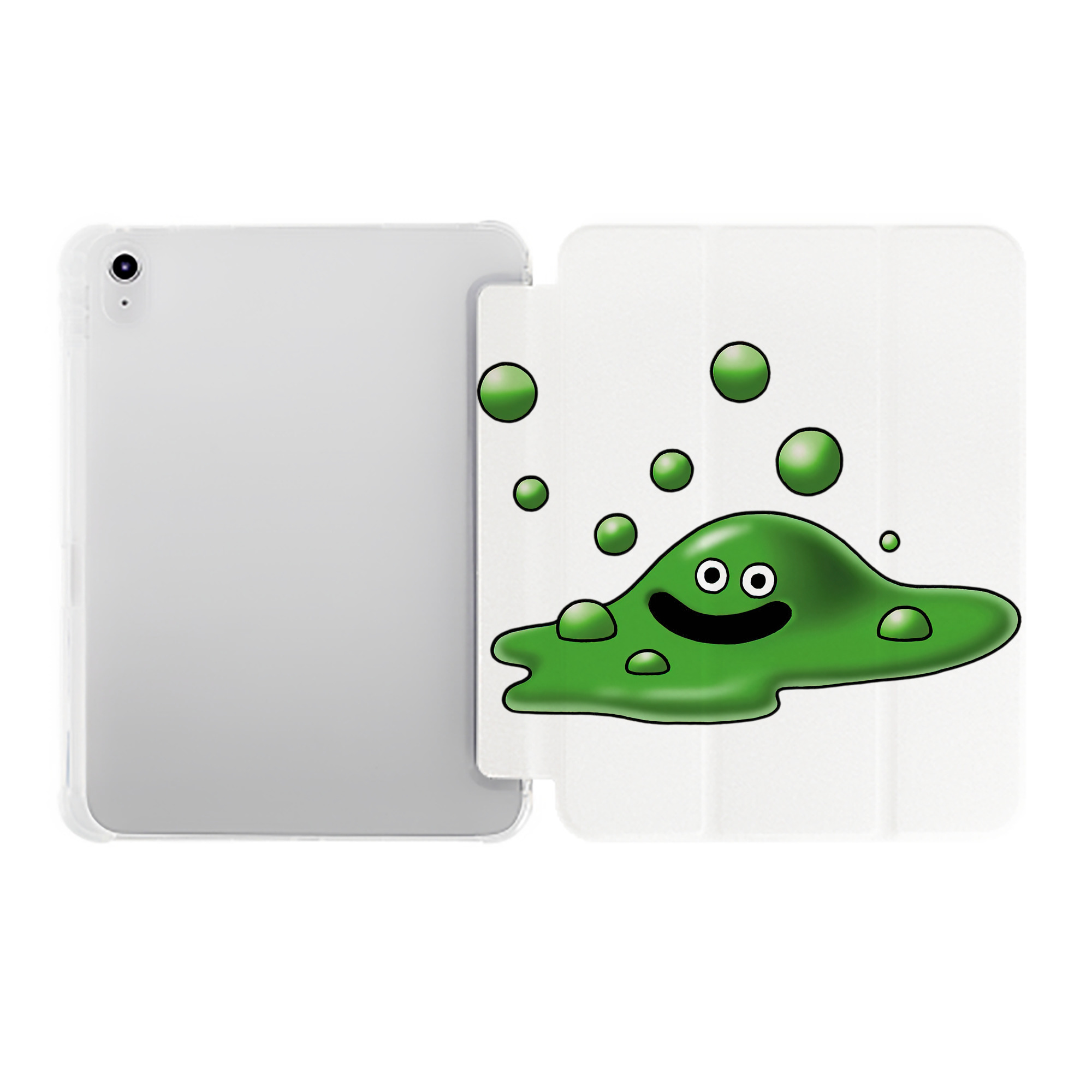（画像用） ドラゴンクエスト Doragon Kuesuto Dragon Quest IPad ケース ペン収納付き 三つ折りスタンド PUレザー×シリコン 対応機種9.5/10.5/10.9インチ